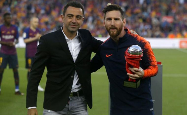 Xavi Hernández y Leo Messi (Foto: Marca).
