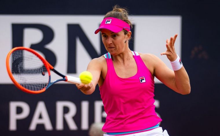 FOTO: Ganó Nadia: La tenista rosarina superó la primera ronda de Roland Garros. 