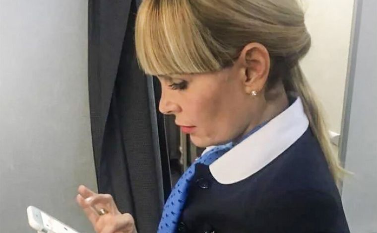 FOTO: Daniela Carbone, la azafata de Aerolineas Argentinas detenida.