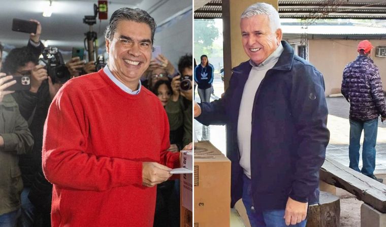 FOTO: Jorge Capitanich (FdT) y Juan Carlos Polini (JxC), los principales candidatos. 