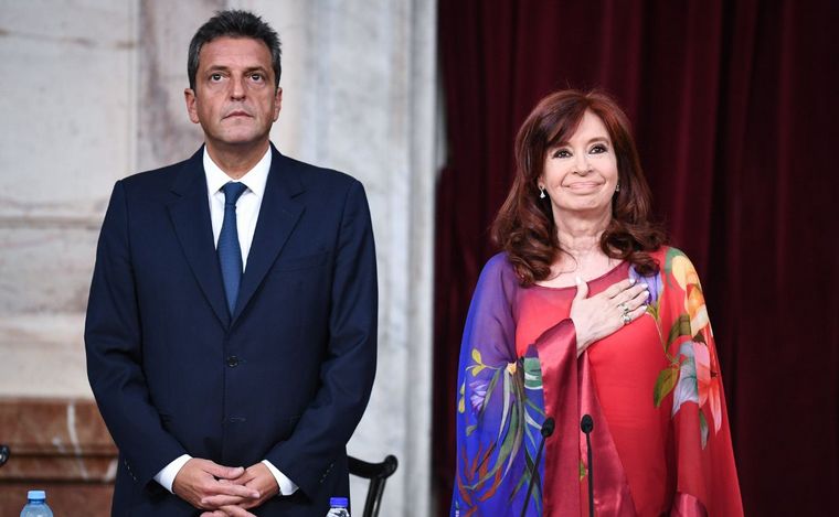 Sergio Massa junto a Cristina Kirchner. (Foto: archivo)