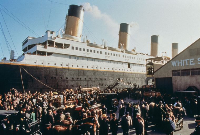 El Titanic en la partida del fatal viaje (Foto: El Mundo)
