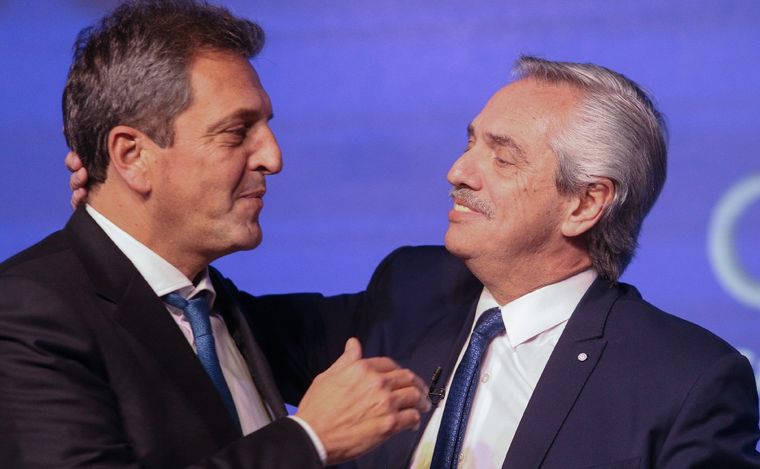 FOTO: El ministro de Economía, Sergio Massa, y el presidente, Alberto Fernández (archivo).