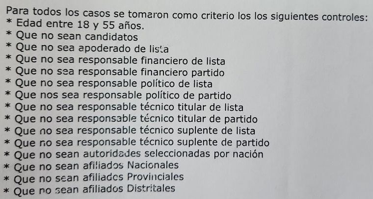Parámetros para quienes estén interesados en ser voluntarios.