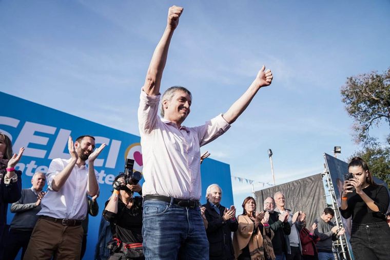 Máximo Kirchner participó de un acto en el partido bonaerense de Hurlingham.