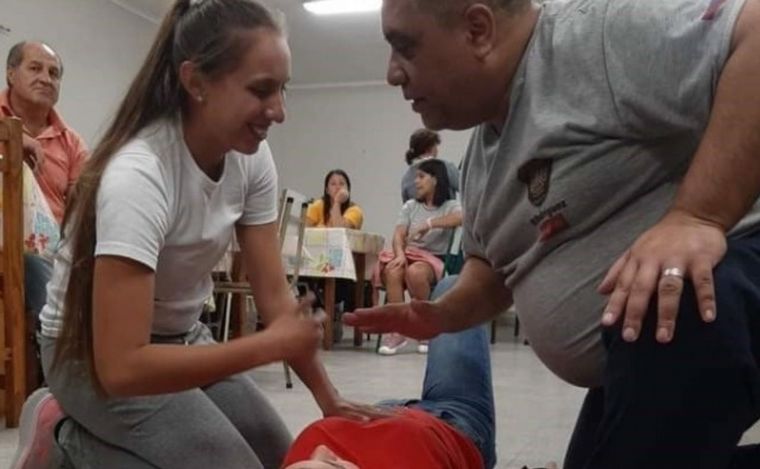 Trinidad, entre otras cosas, aprendió y realiza RCP.