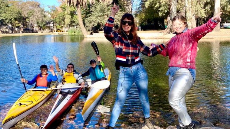 Canotaje adaptado en el Parque Sarmiento