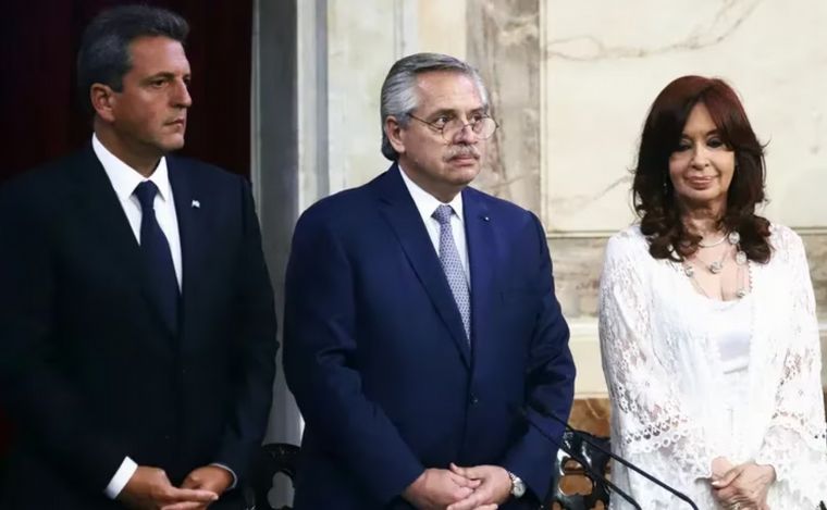 FOTO: Sergio Massa, Alberto Fernández y Cristina Fernández de Kirchner.