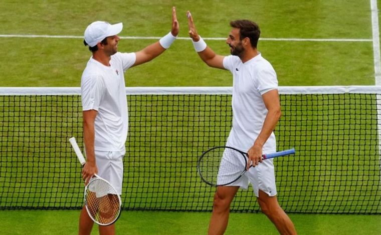 FOTO: Horacio Zeballos y Marcel Granollers avanzaron a la final del de dobles de Wimbledon