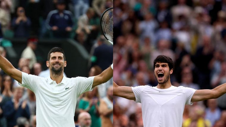 FOTO: Alcaraz y Djokovic se enfrentarán en la final de Wimbledon.
