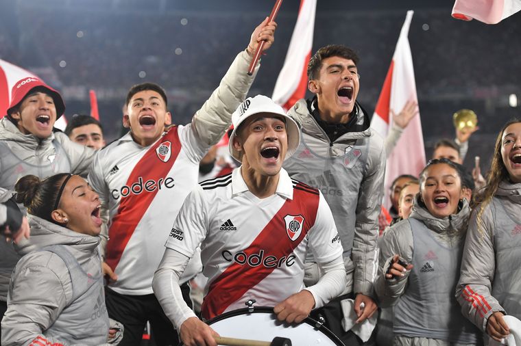 Los festejos de los jugadores de River