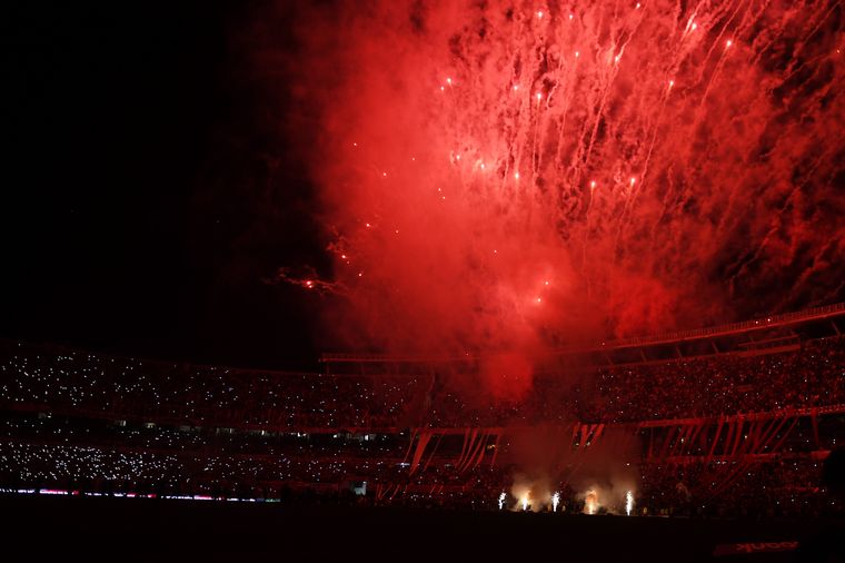 Los festejos de los jugadores de River