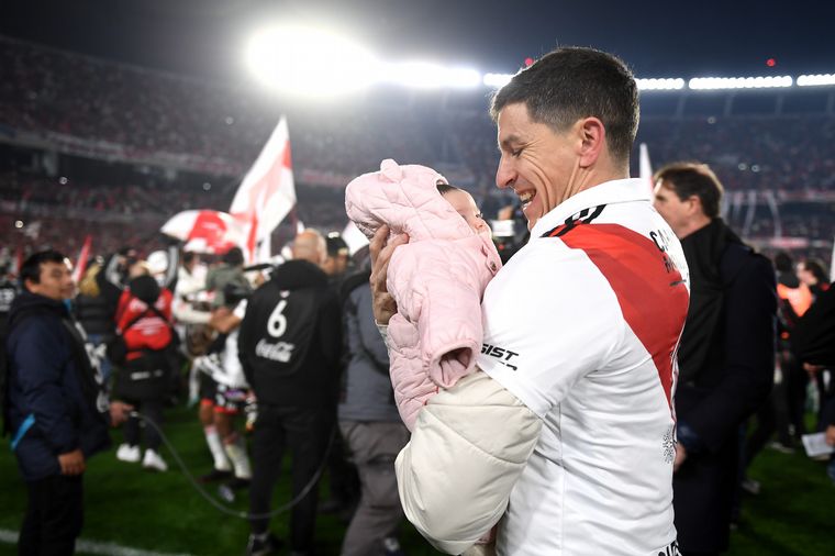 Los festejos de los jugadores de River