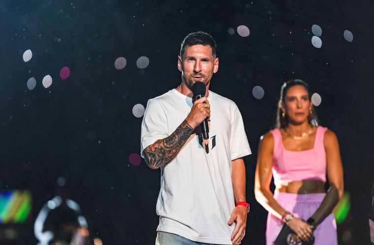 Lionel Messi en su presentación en el Inter de Miami.