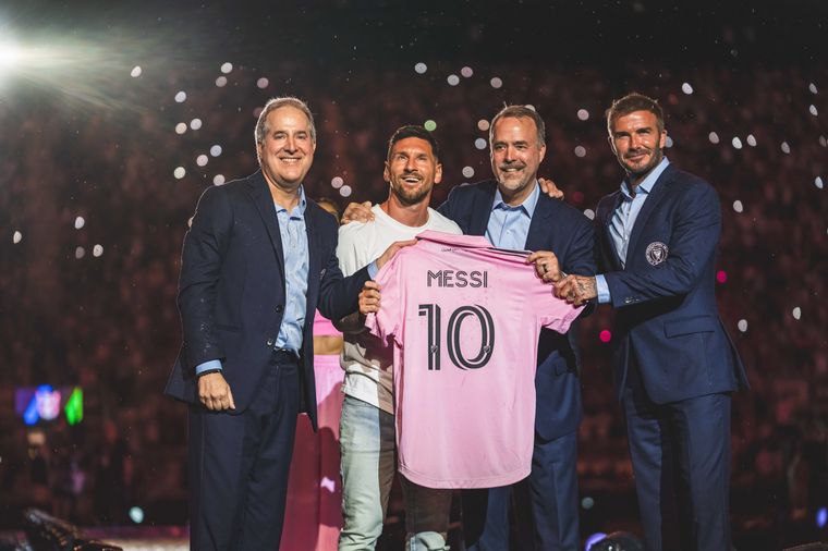 FOTO: Lionel Messi en su presentación en el Inter de Miami.