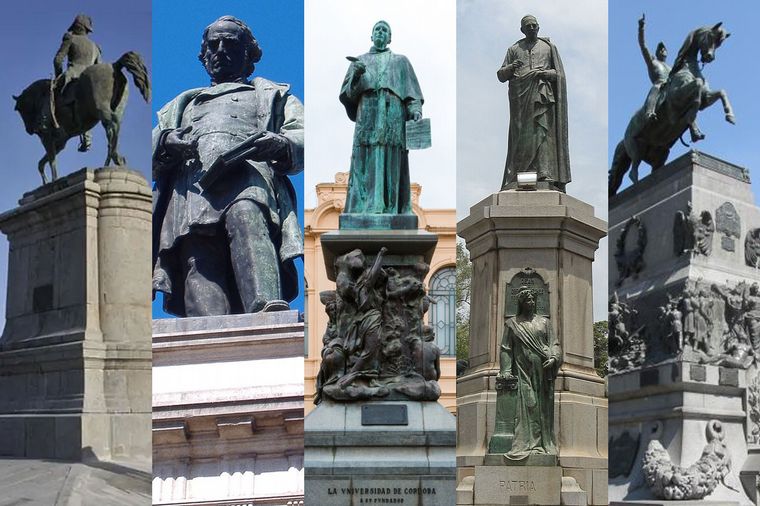 Están instaladas en diferentes espacios verdes e históricos de la ciudad.