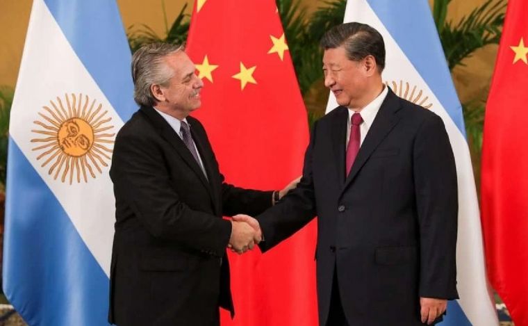 FOTO: Alberto Fernández y Xi Jinping, durante la cumbre del G20. (Foto: NA)