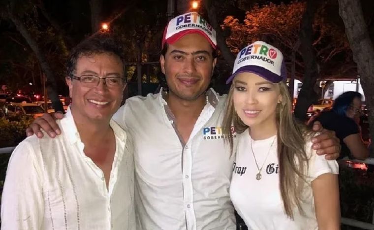 FOTO: Nicolás Petro (medio) y su exesposa Day Vásquez. (Foto: Noticias Caracol)