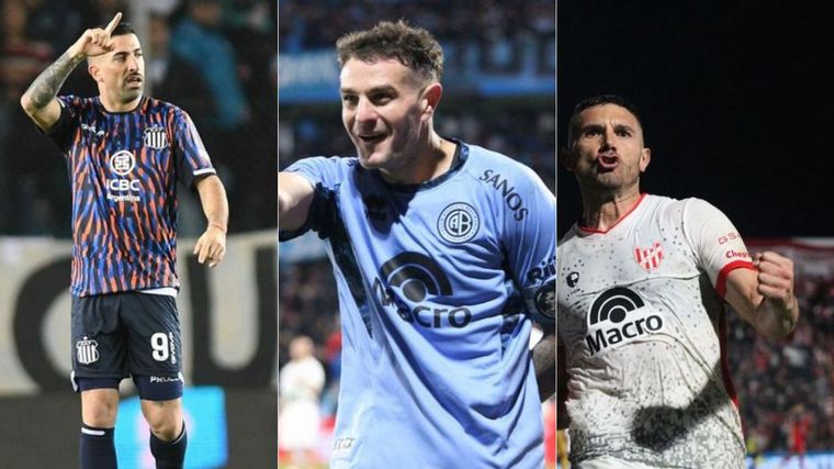 Santos, Vegetti y Martínez, los goleadores de los cordobeses.  