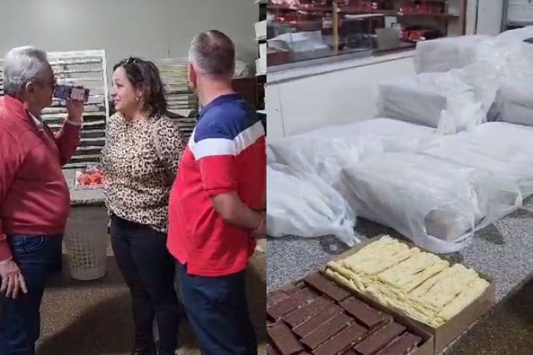 FOTO: Una afortunada santafesina ganó 90 kilos de chocolate de Capilla Vieja.