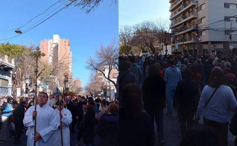 FOTO: Fieles se movilizan por San Cayetano en Rosario. 