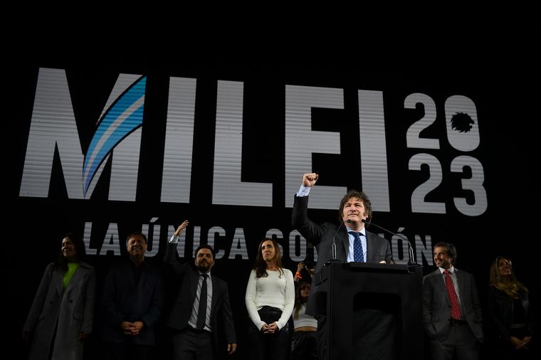 FOTO: Javier Milei cerró su campaña de cara a las PASO 2023.