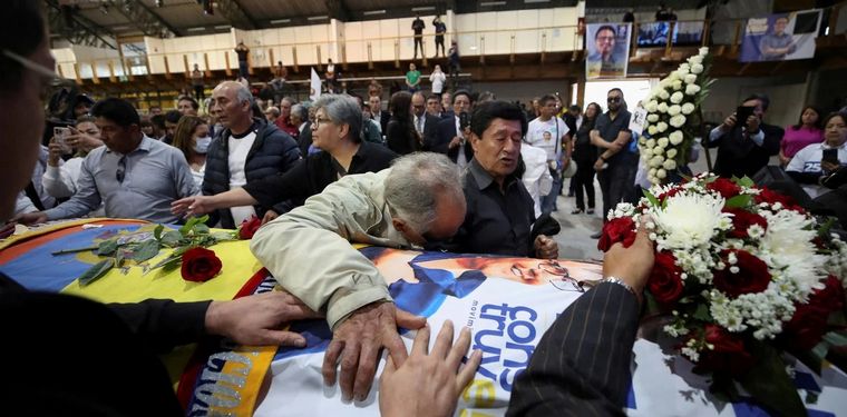 FOTO: Último adiós al asesinado candidato a presidente Fernando Villavicencio.