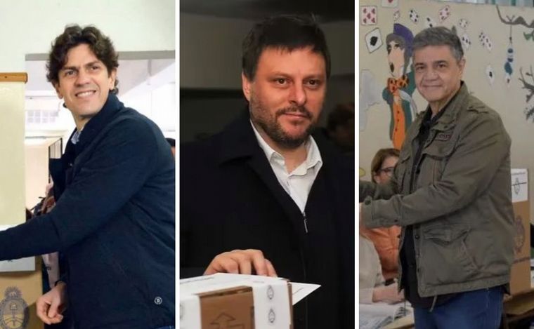 FOTO: Los candidatos Jorge Macri, Martín Lusteau y Daniel Santoro emitieron su voto. 