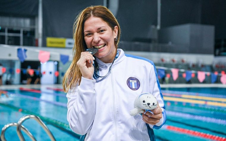 Diana Valentini, medalla de plata en los 100m. espalda