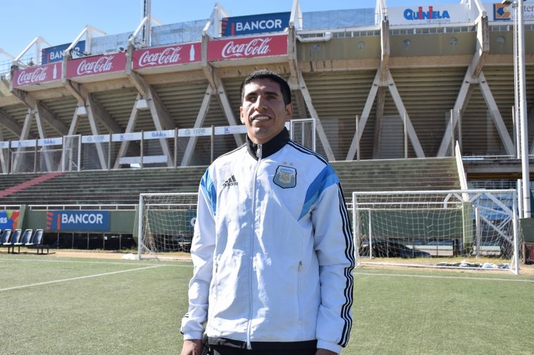 Nahuel Heredia vistiendo los colores de la Selección argentina