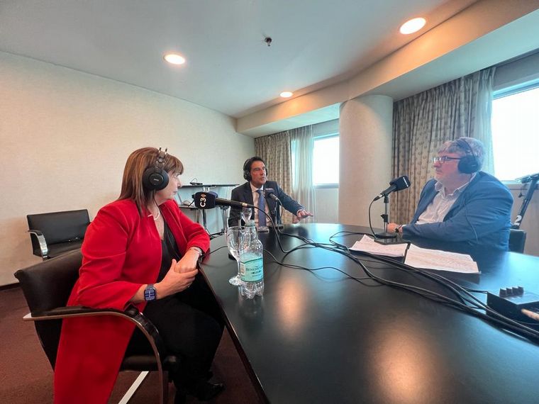 Carlos Melconian y Patricia Bullrich, junto a Cadena 3.
