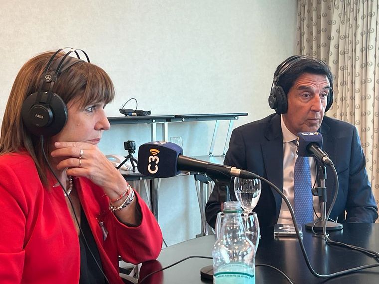 Carlos Melconian y Patricia Bullrich, junto a Cadena 3.