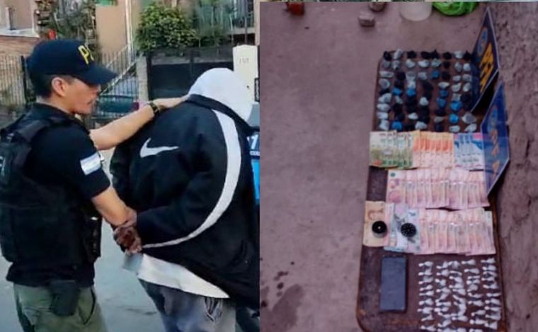 Joven detenido con drogas y dinero durante operativo policial en zona sur.