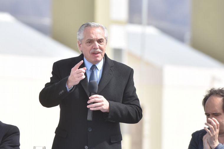 Alberto Fernández encabezó un acto en San Juan.