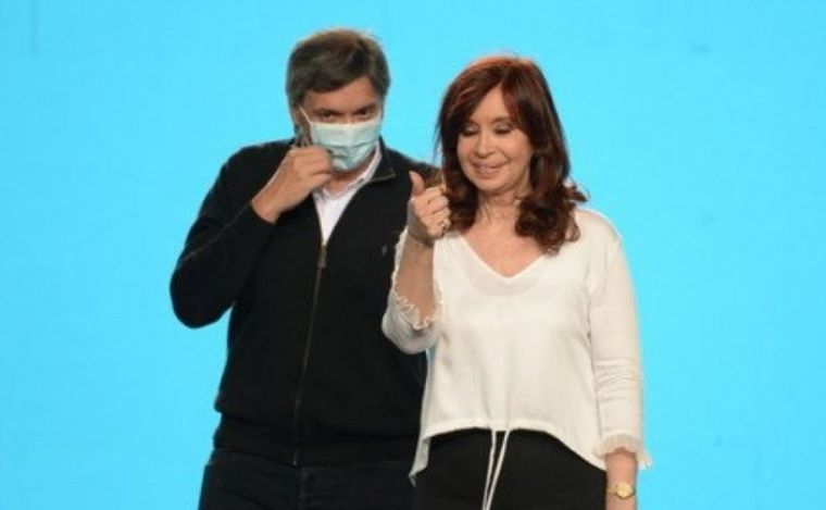 Máximo Kirchner y Cristina Fernández. (Foto: El Cronista)