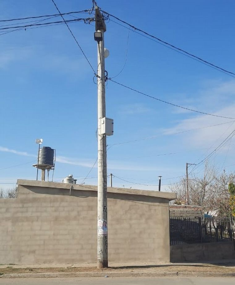 El lugar donde se robaron el domo en barrio Yapeyú.