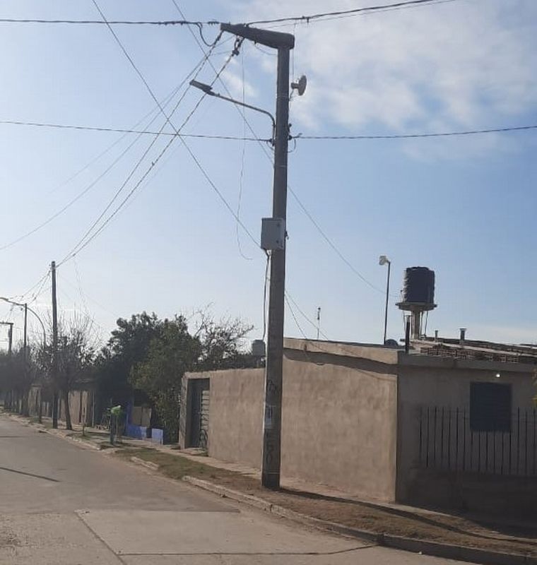 El lugar donde se robaron el domo en barrio Yapeyú.