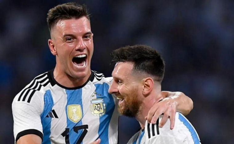 Lo Celso y Messi. (Foto:@Argentina)