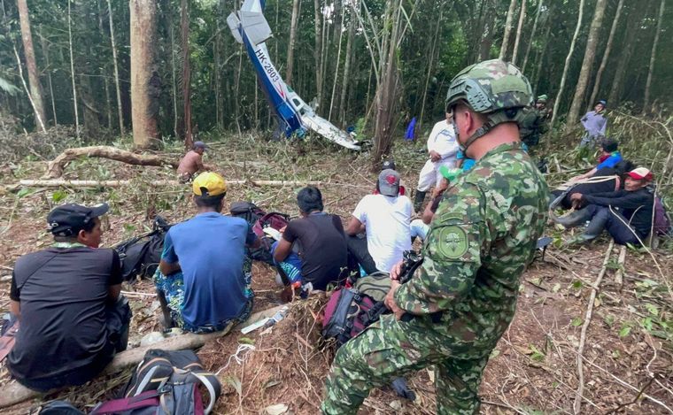 El rescate de los cuatro niños perdidos en la selva colombiana.
