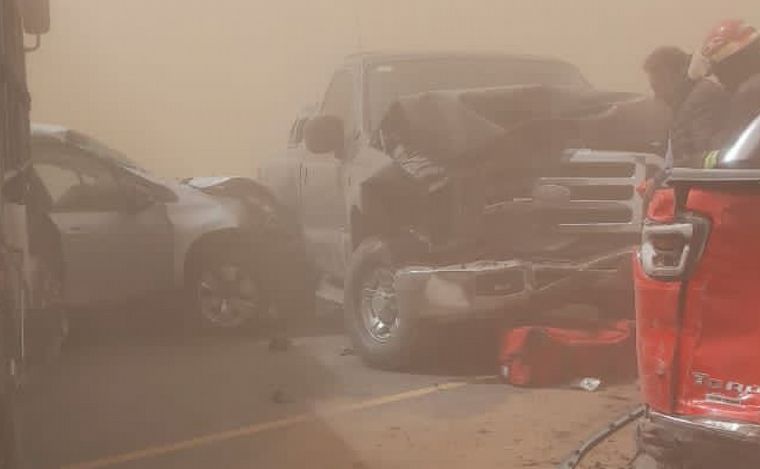 Choque en cadena en la ruta 13 en Córdoba.