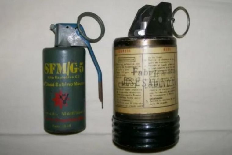 Las granadas fueron halladas por los Bomberos