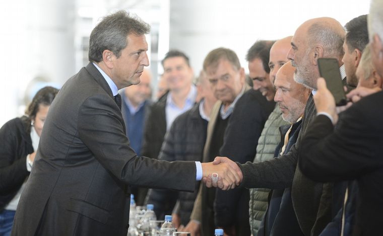 Sergio Massa, de visita en Santa Fe. (Foto: Télam)