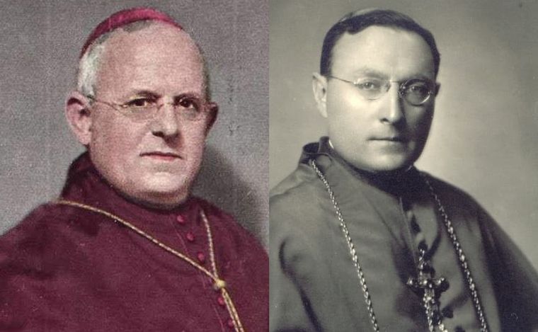 FOTO: Santiago Luis Copello, primer cardenal argentino y Antonio Caggiano.