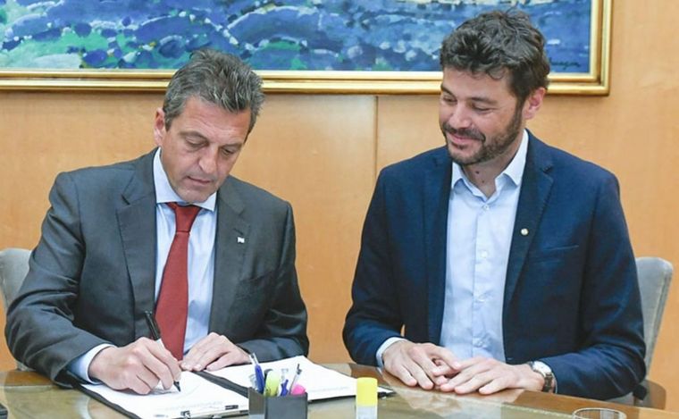 La foto de Sergio Massa y Juan Monteverde.