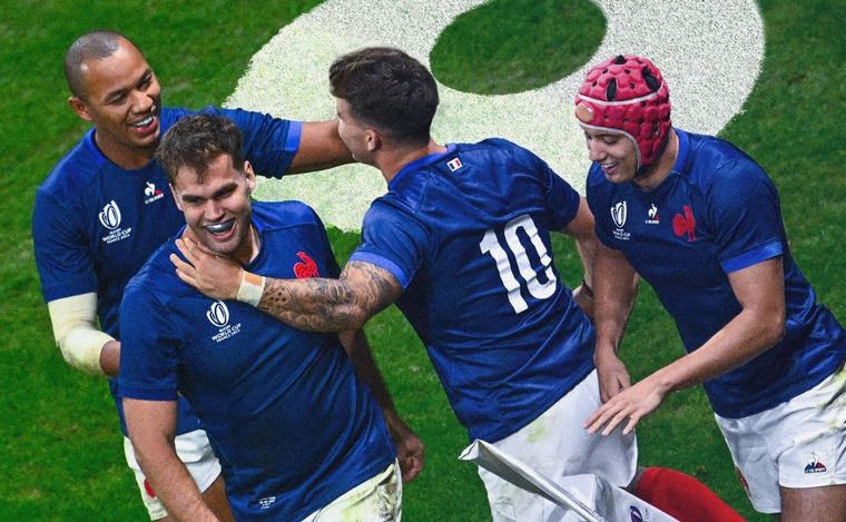 FOTO: Francia venció a Italia y avanzó en el Mundial. (Foto:@rugbyworldcup)
