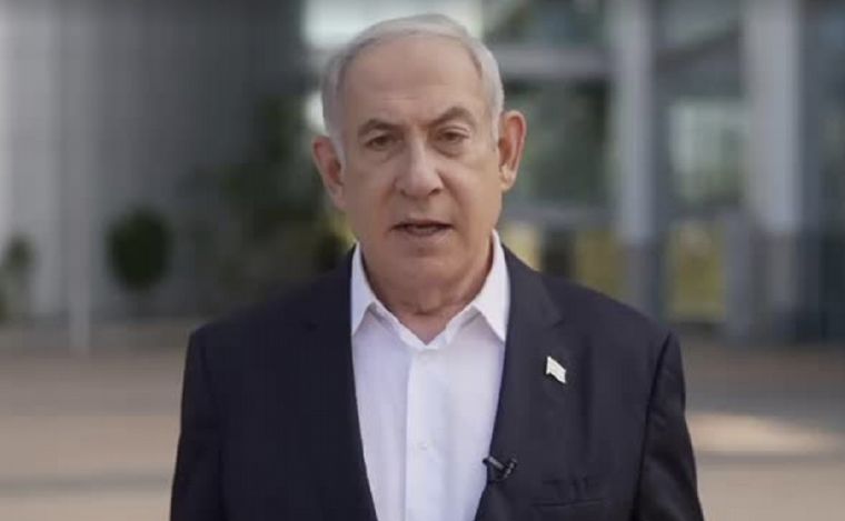 Benjamín Netanyahu, primer ministro de Israel. (Foto: captura de video)