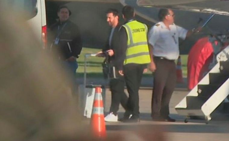 Messi llegó al país.