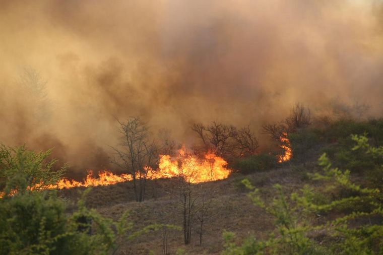 Las llamas azotan distintos puntos de la provincia de Córdoba.