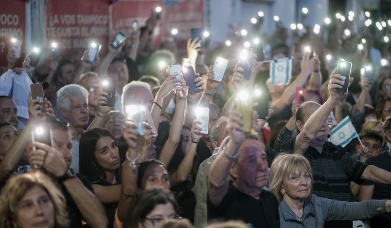 Una multitud expresó en Buenos Aires su repudio al ataque de Hamas a Israel.  