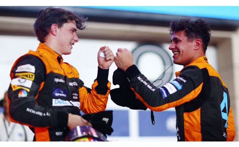 Piastri y Norris, felices; también terminaron más cerca de Max, en Catar